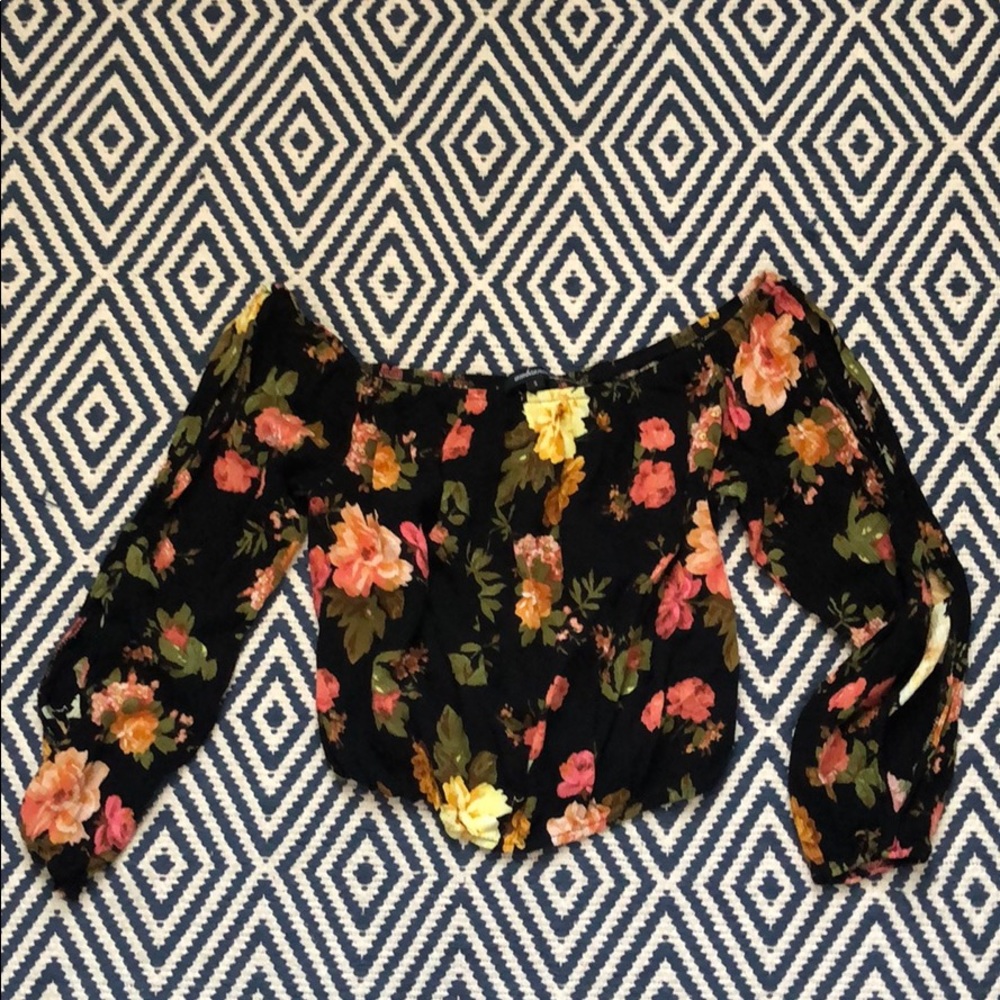 off-the-shoulder crop top